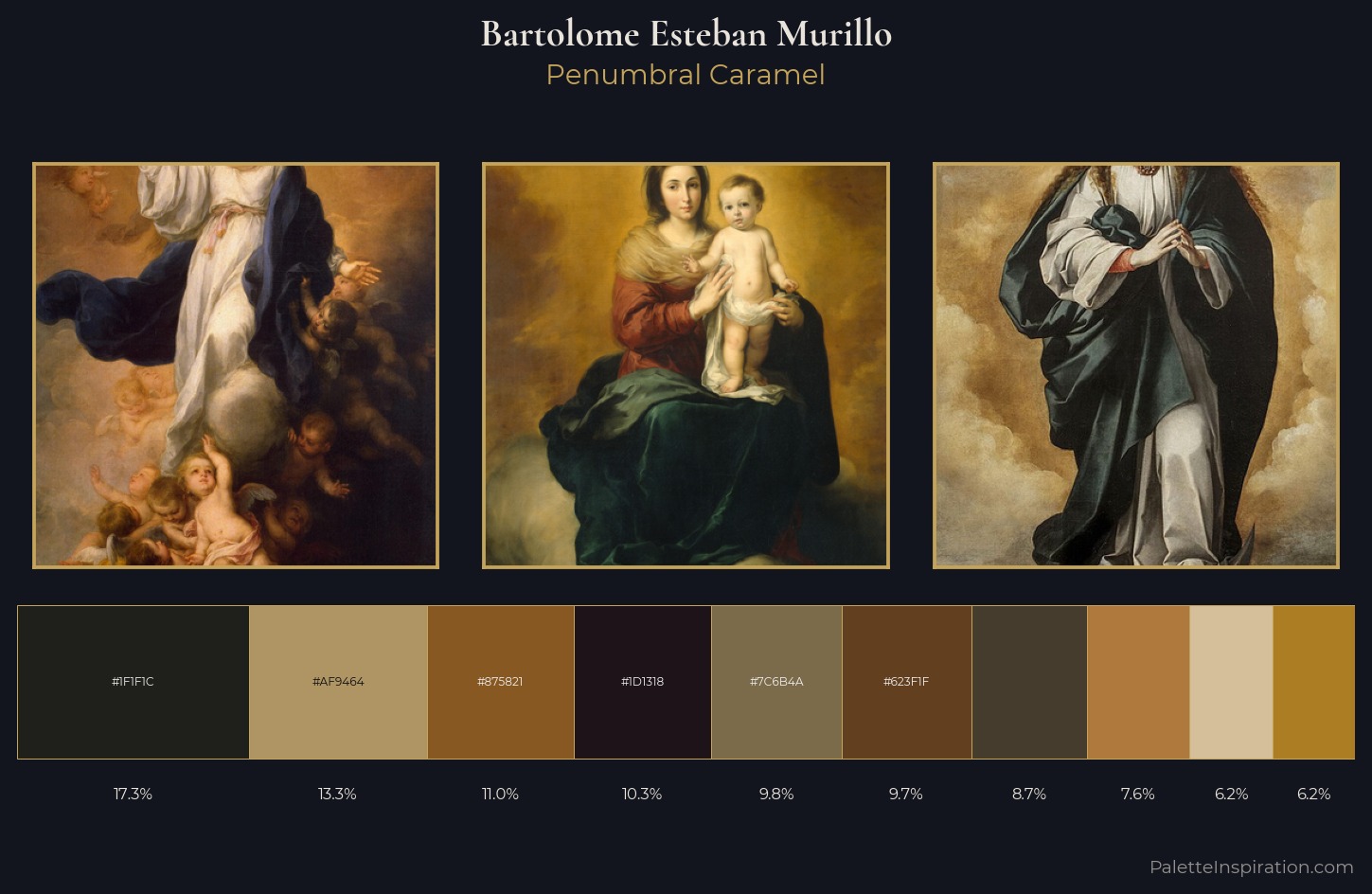 Bartolome Esteban Murillo Palette 9 — Penumbral Caramel