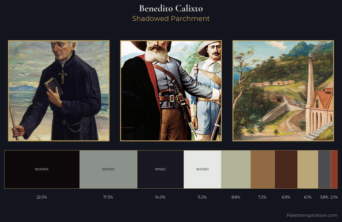 Benedito Calixto Palette 3 — Shadowed Parchment