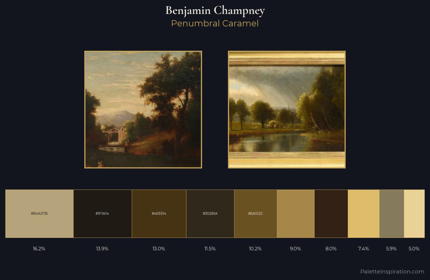Benjamin Champney Palette 5 — Penumbral Caramel
