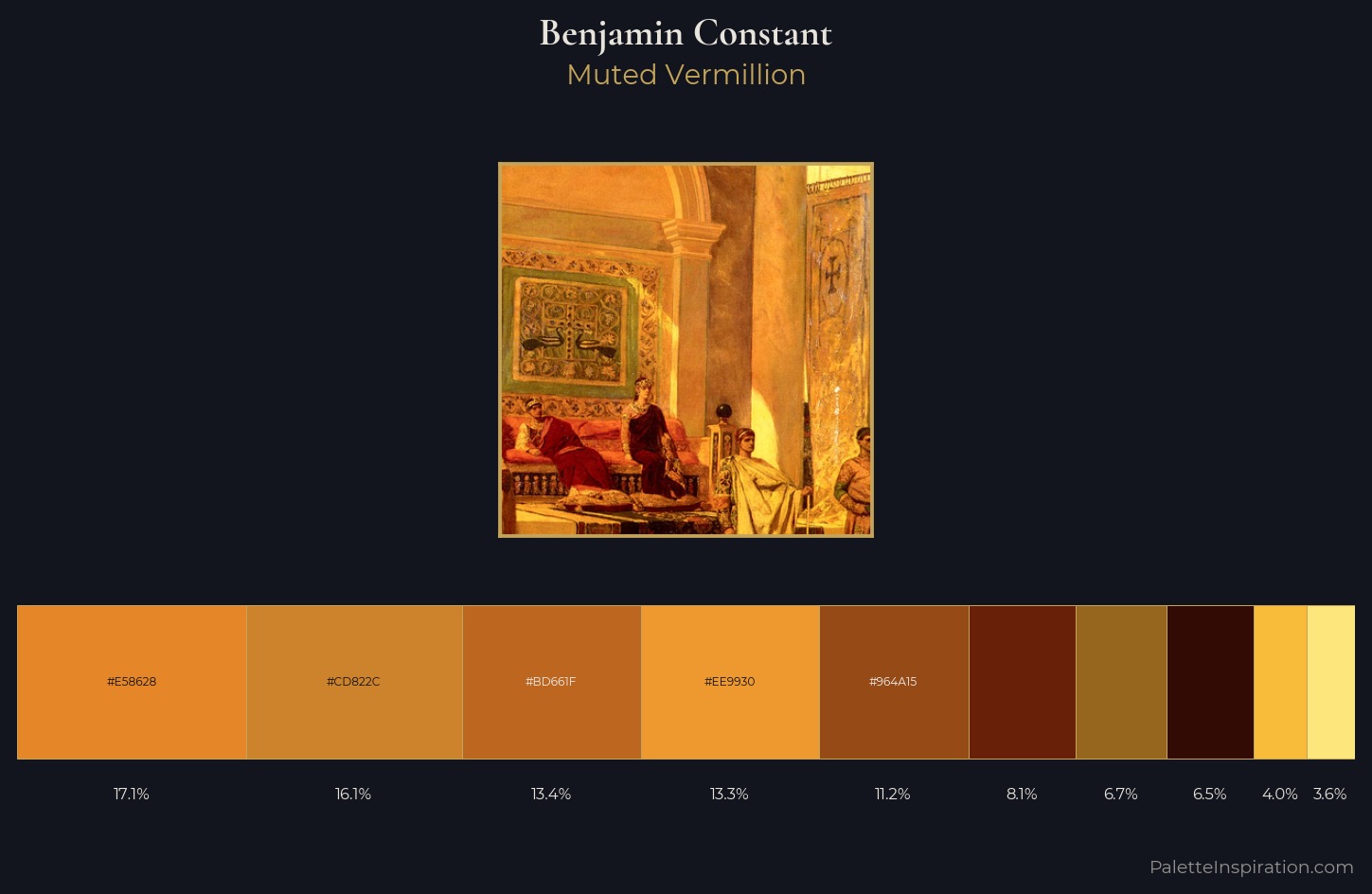 Benjamin Constant Palette 1 — Muted Vermillion