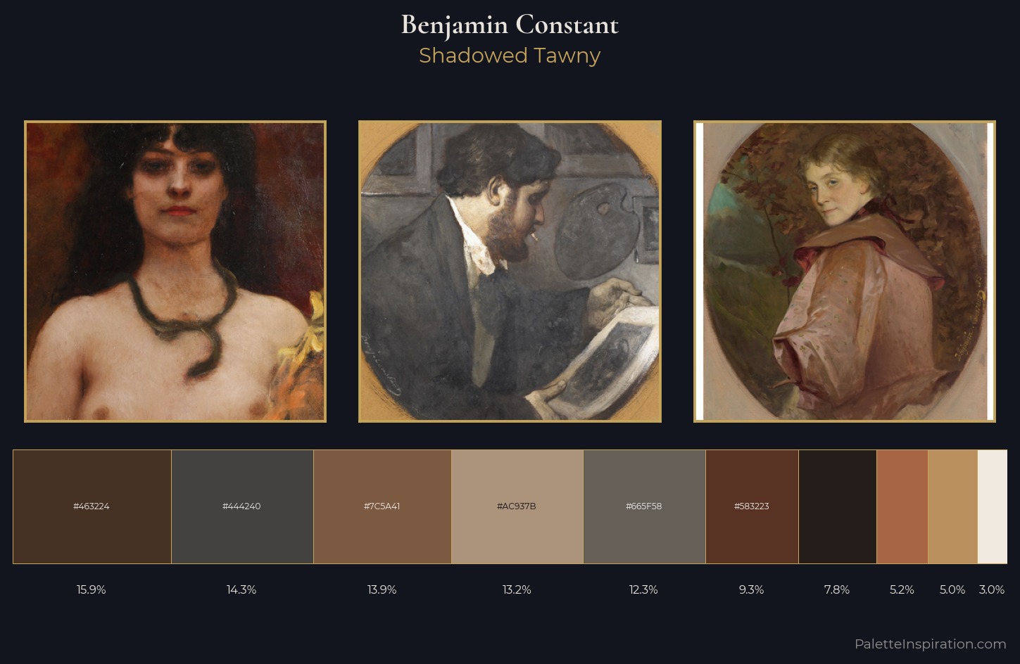Benjamin Constant Palette 6 — Shadowed Tawny