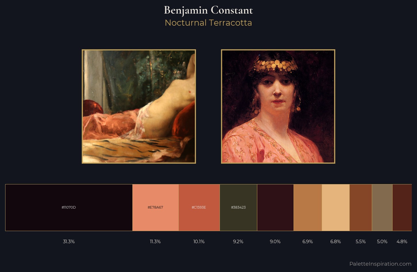 Benjamin Constant Palette 8 — Nocturnal Terracotta