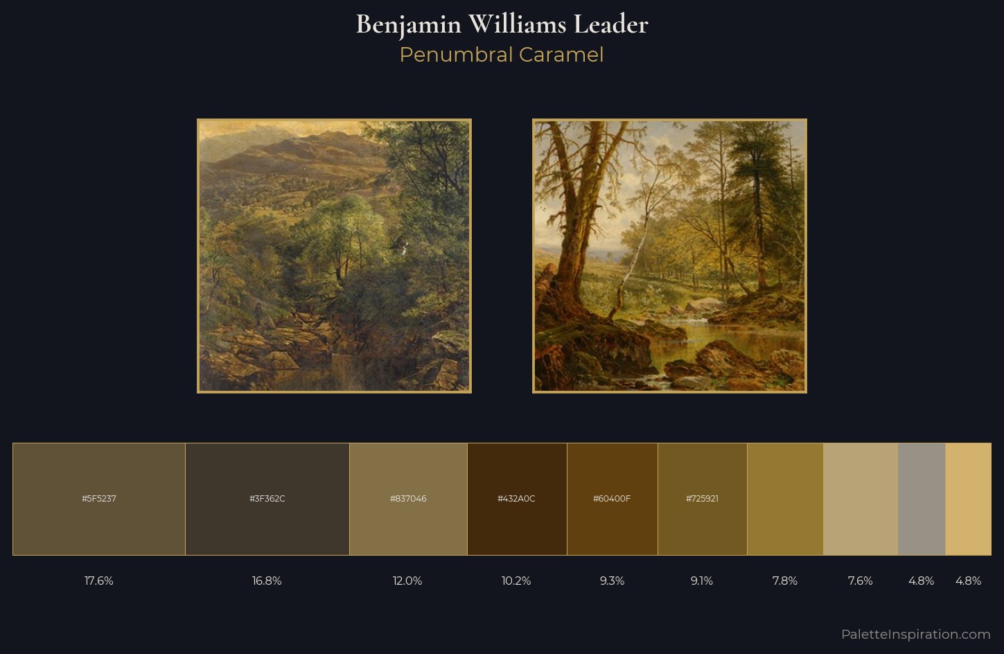Benjamin Williams Leader Palette 4 — Penumbral Caramel