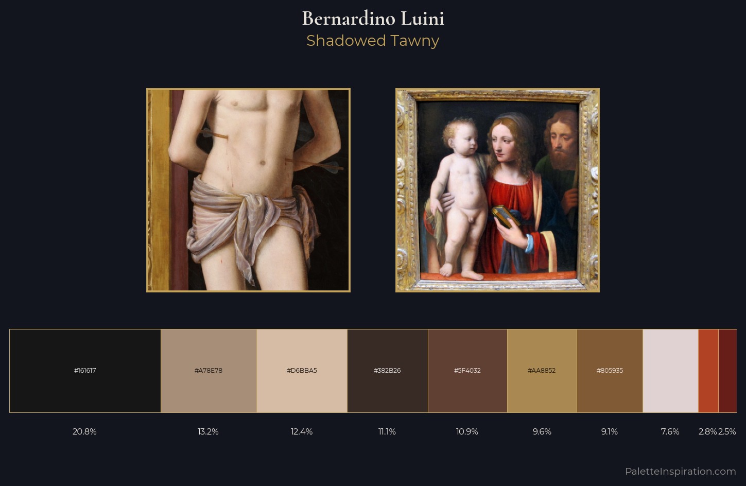 Bernardino Luini Palette 3 — Shadowed Tawny