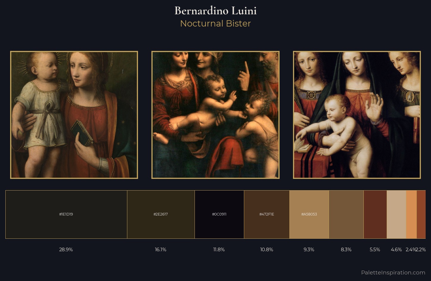 Bernardino Luini Palette 6 — Nocturnal Bister