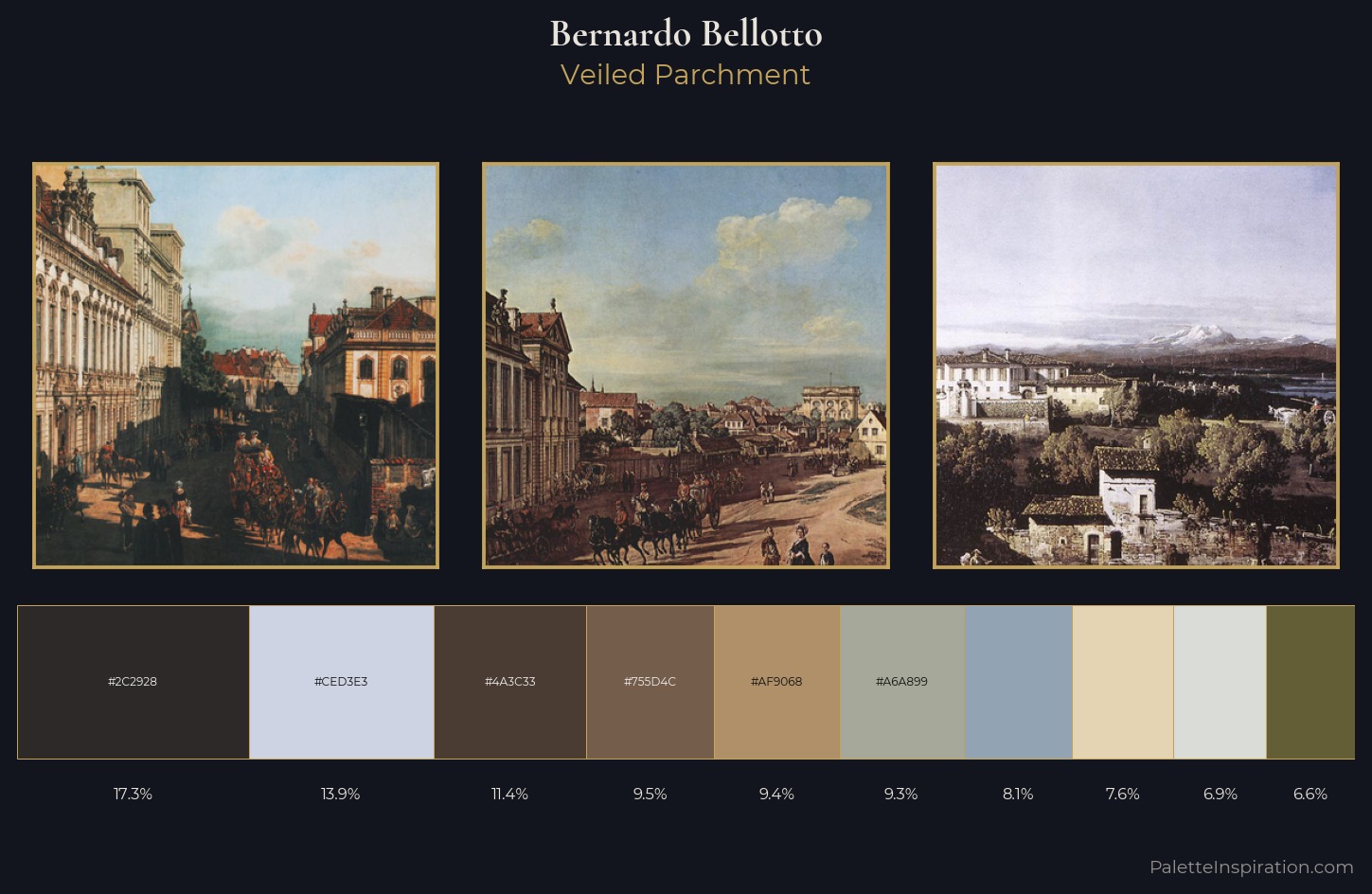 Bernardo Bellotto Palette 1 — Veiled Parchment
