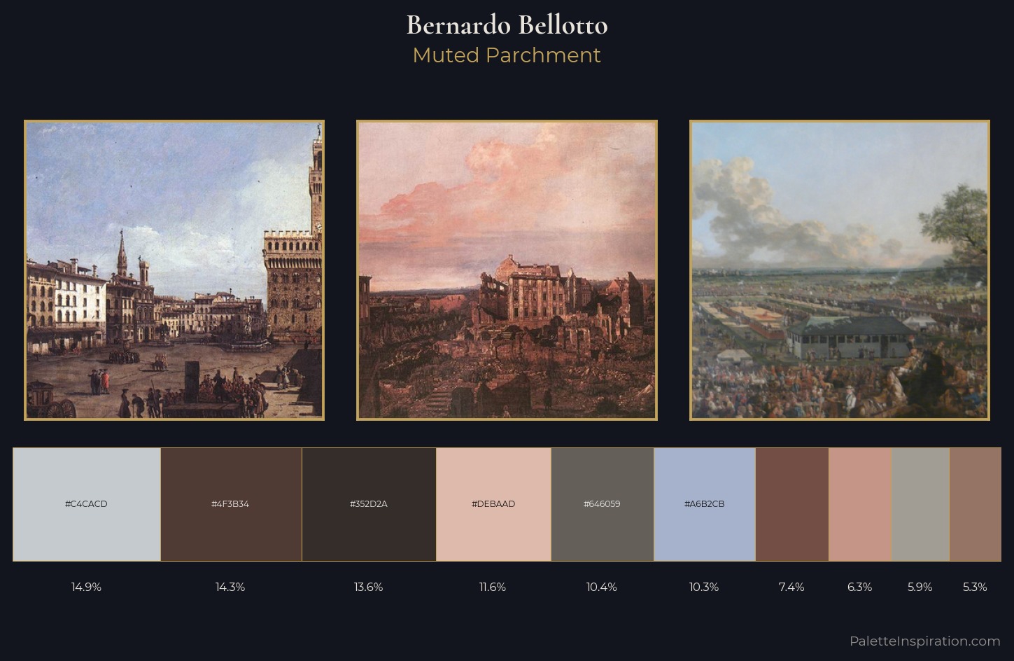 Bernardo Bellotto Palette 4 — Muted Parchment