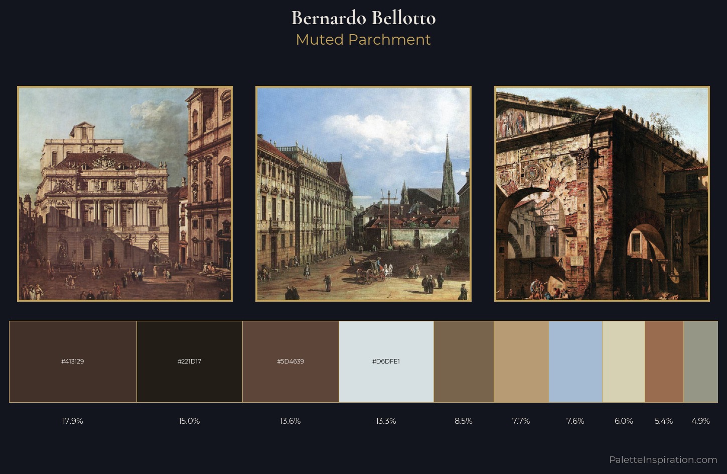 Bernardo Bellotto Palette 5 — Muted Parchment