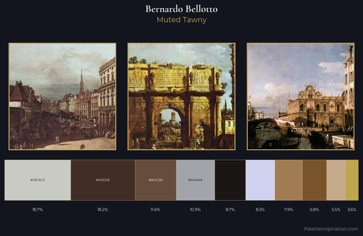 Bernardo Bellotto Palette 6 — Muted Tawny