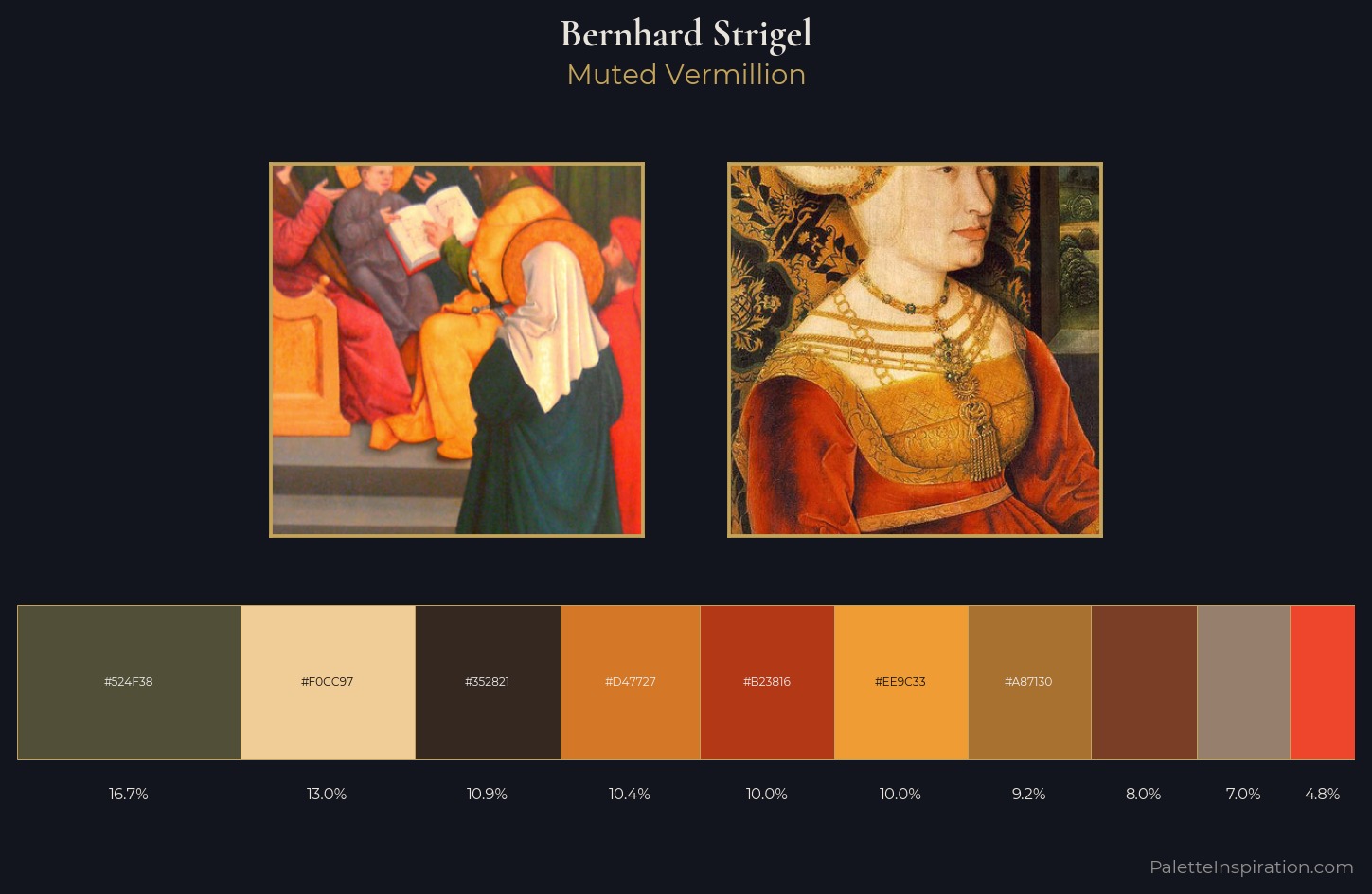 Bernhard Strigel Palette 1 — Muted Vermillion