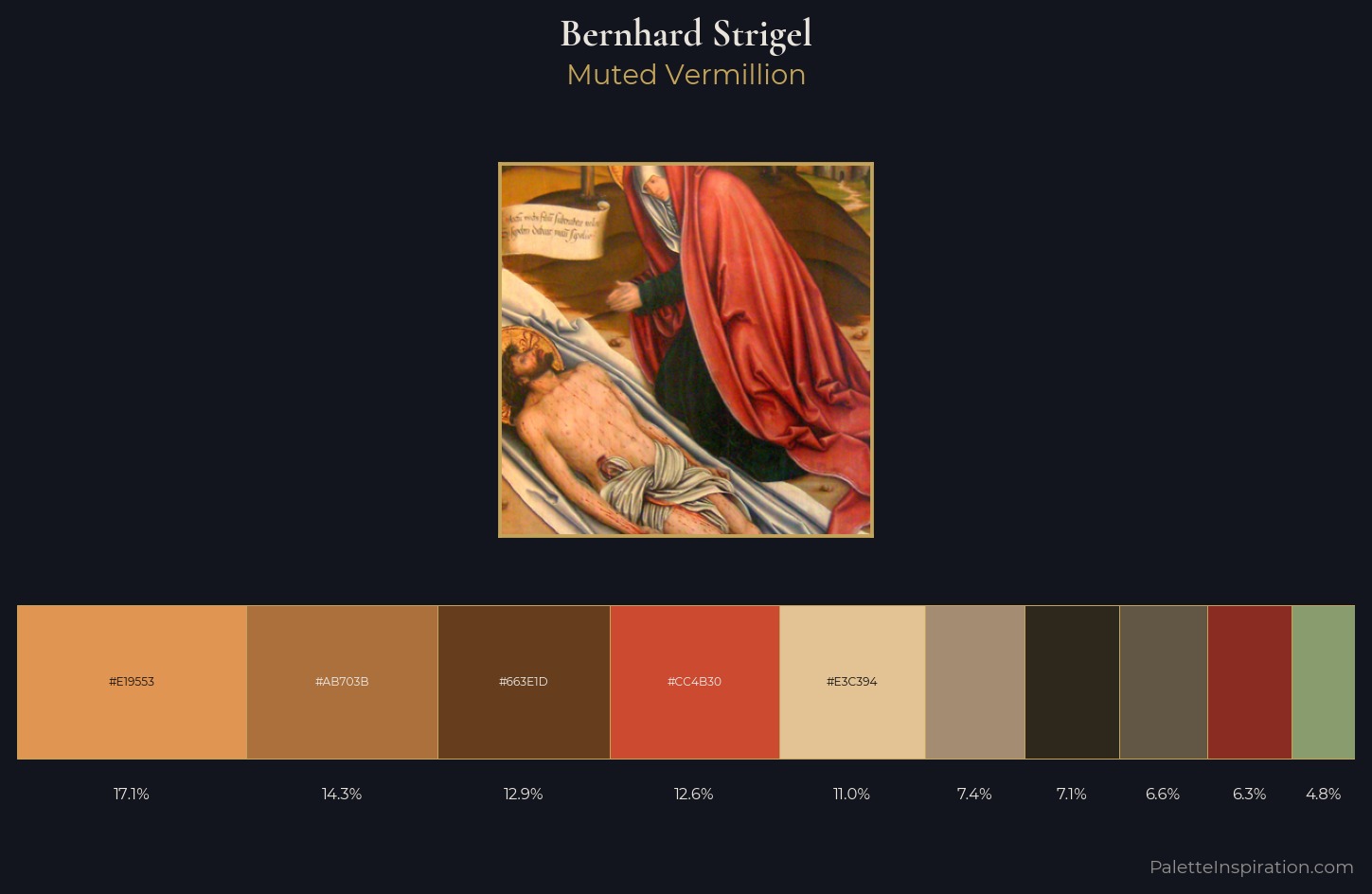Bernhard Strigel Palette 2 — Muted Vermillion