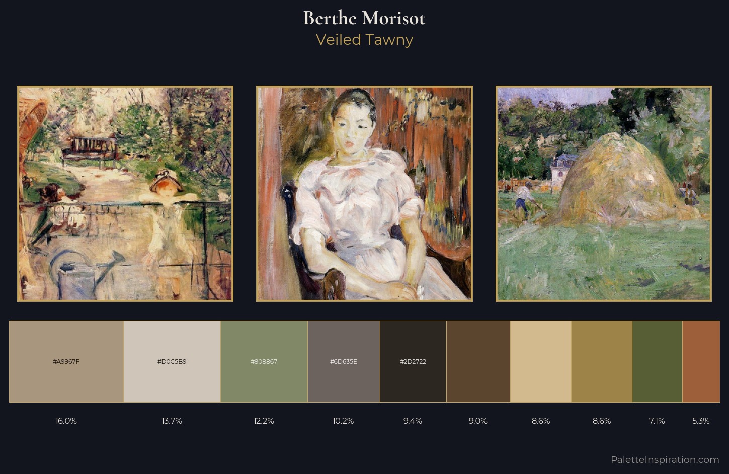 Berthe Morisot Palette 12 — Veiled Tawny