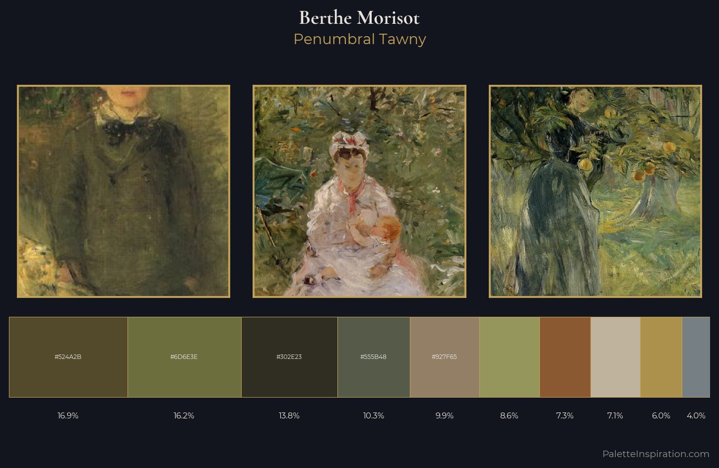 Berthe Morisot Palette 13 — Penumbral Tawny