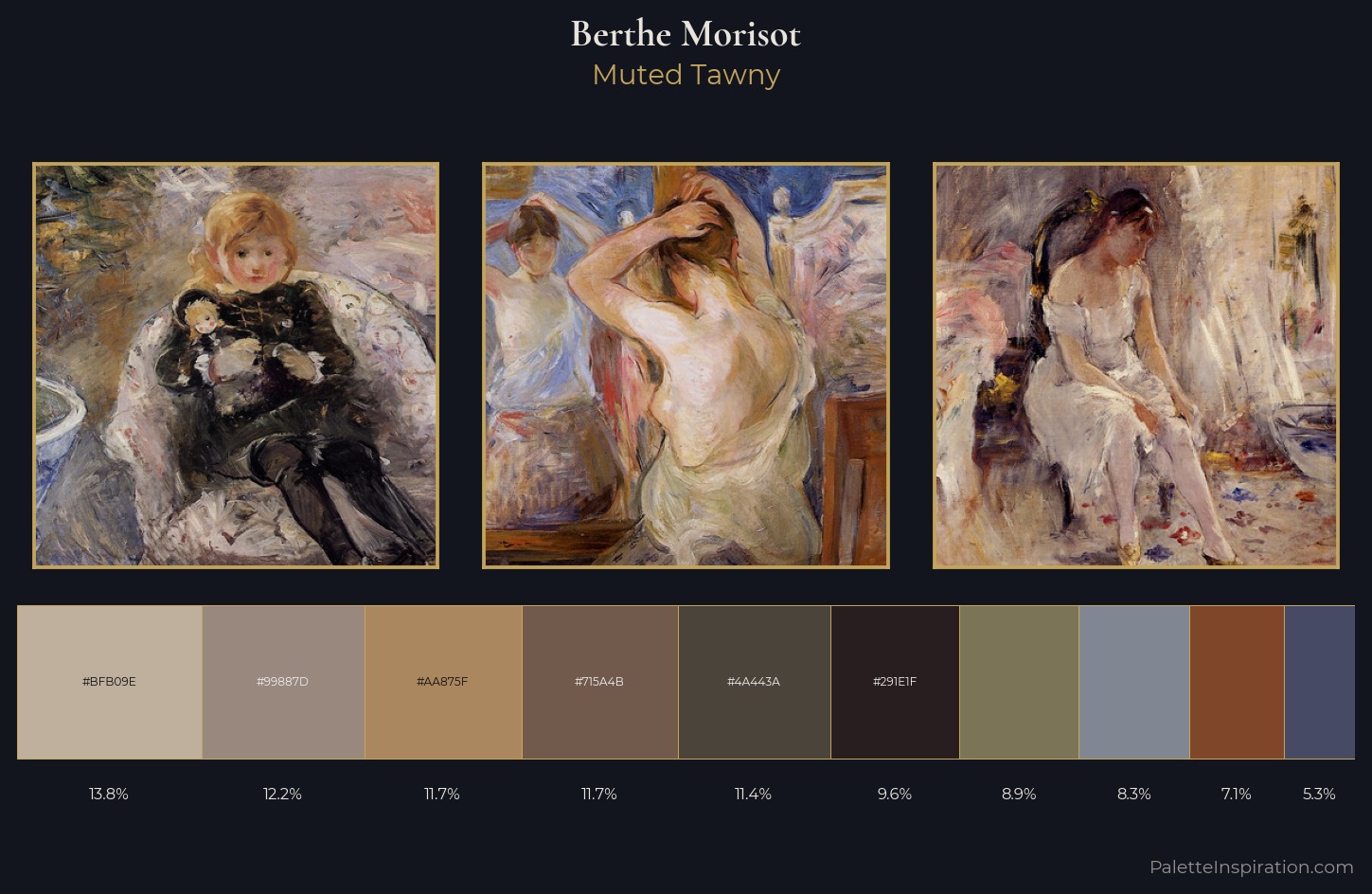 Berthe Morisot Palette 14 — Muted Tawny