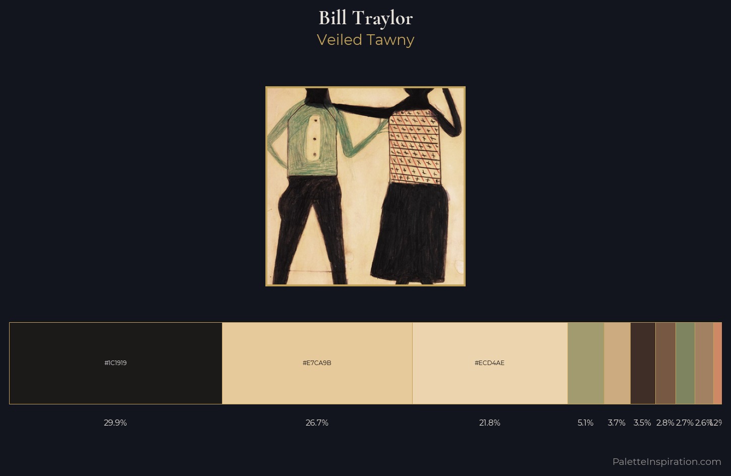 Bill Traylor Palette 3 — Veiled Tawny