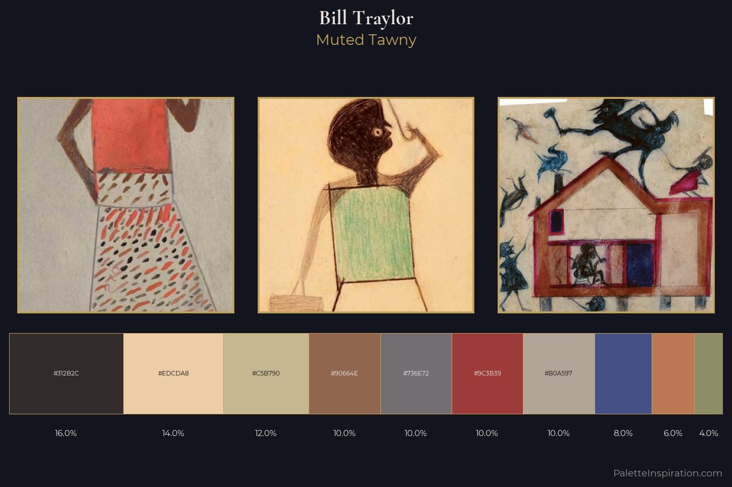 Bill Traylor Master Palette — Muted Tawny