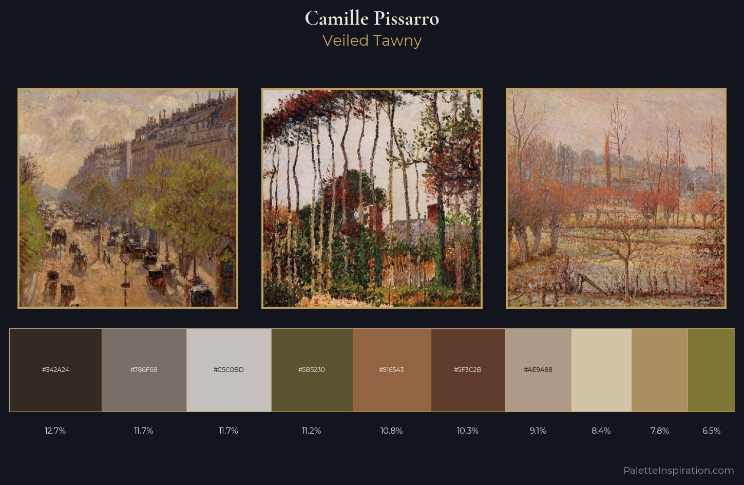 Camille Pissarro Palette 10 — Veiled Tawny