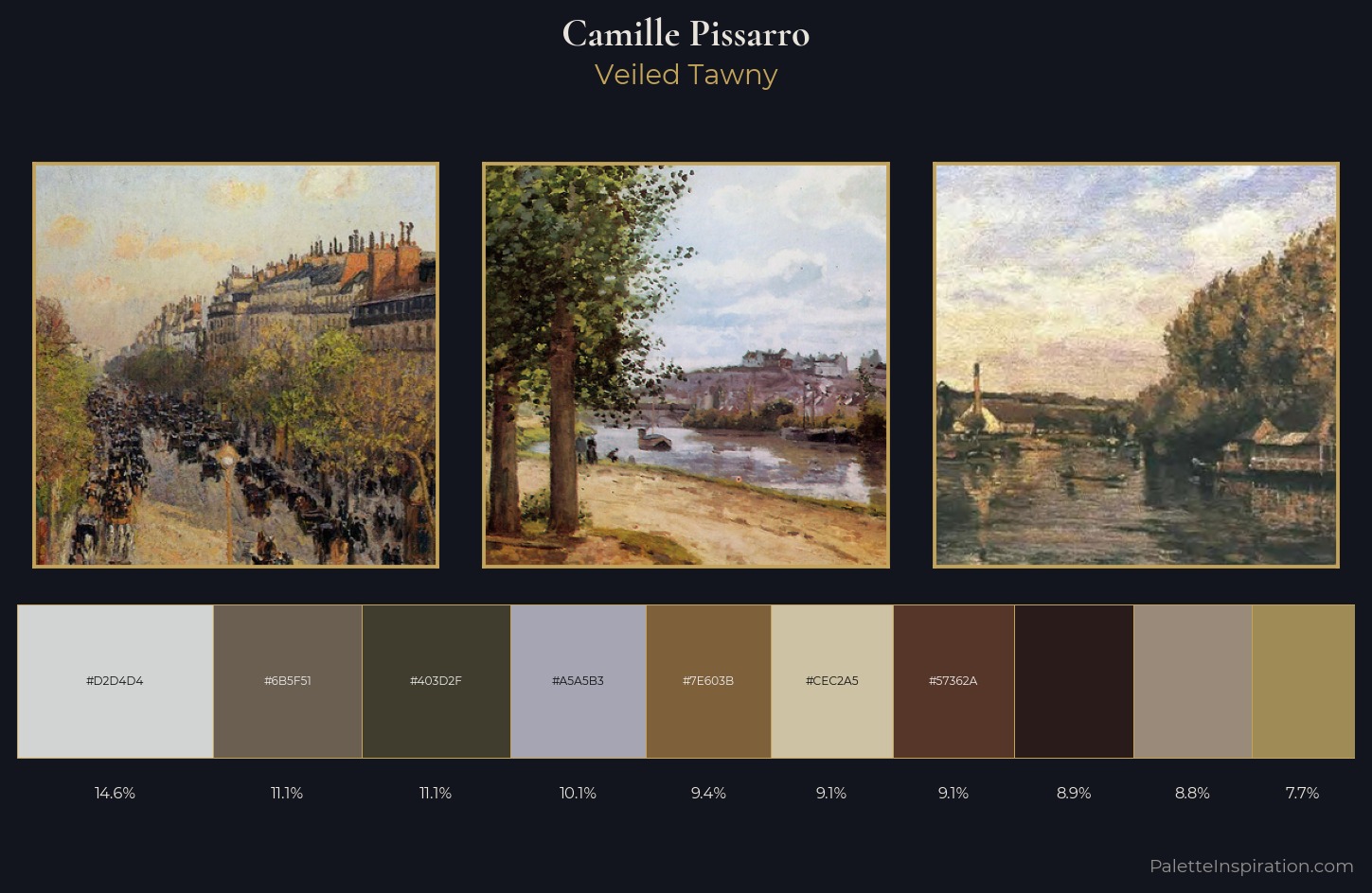 Camille Pissarro Palette 12 — Veiled Tawny