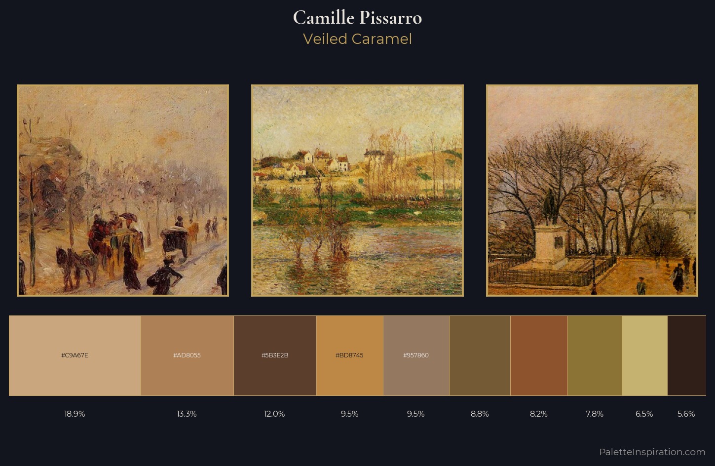 Camille Pissarro Palette 18 — Veiled Caramel