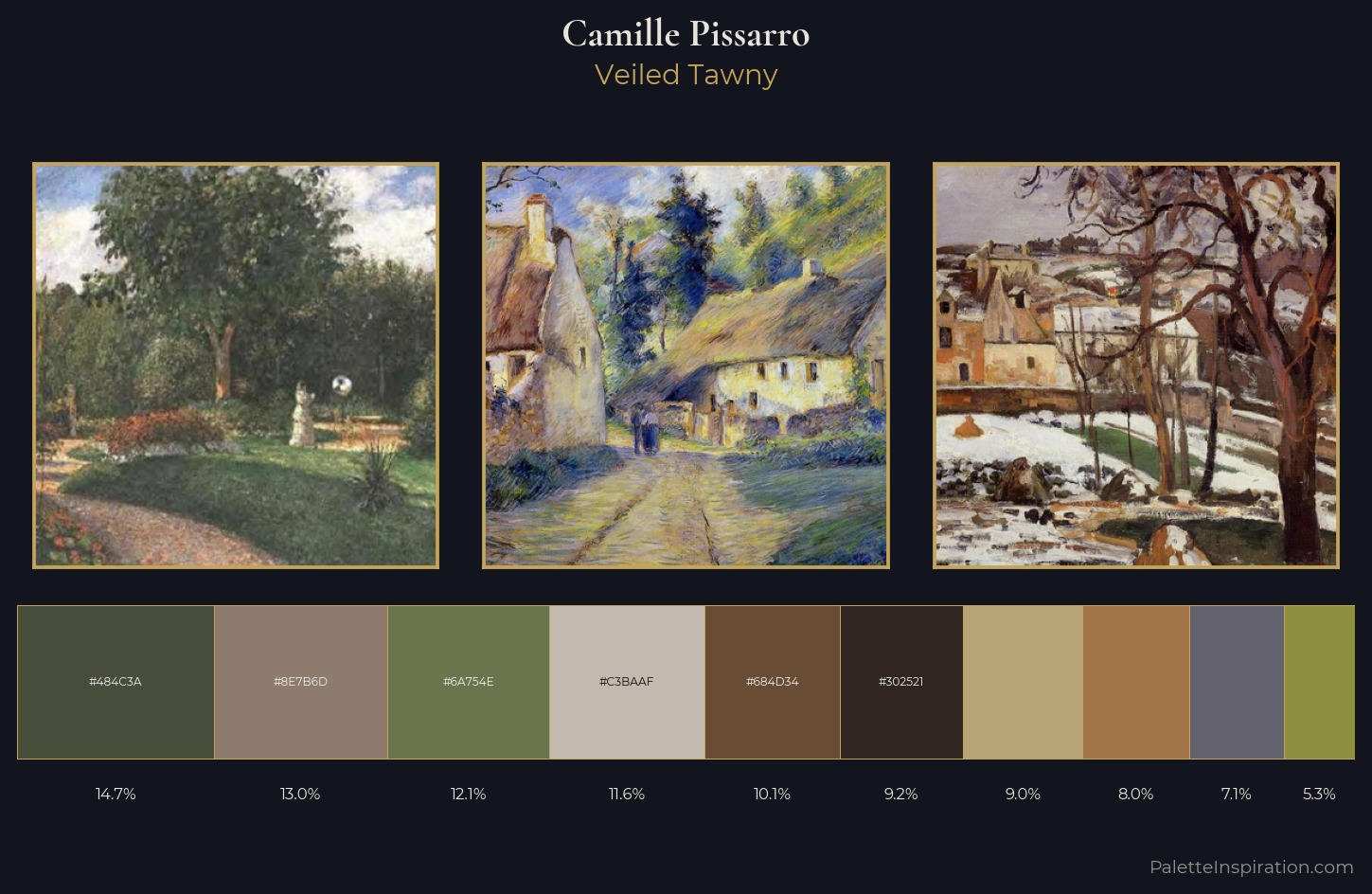 Camille Pissarro Palette 19 — Veiled Tawny