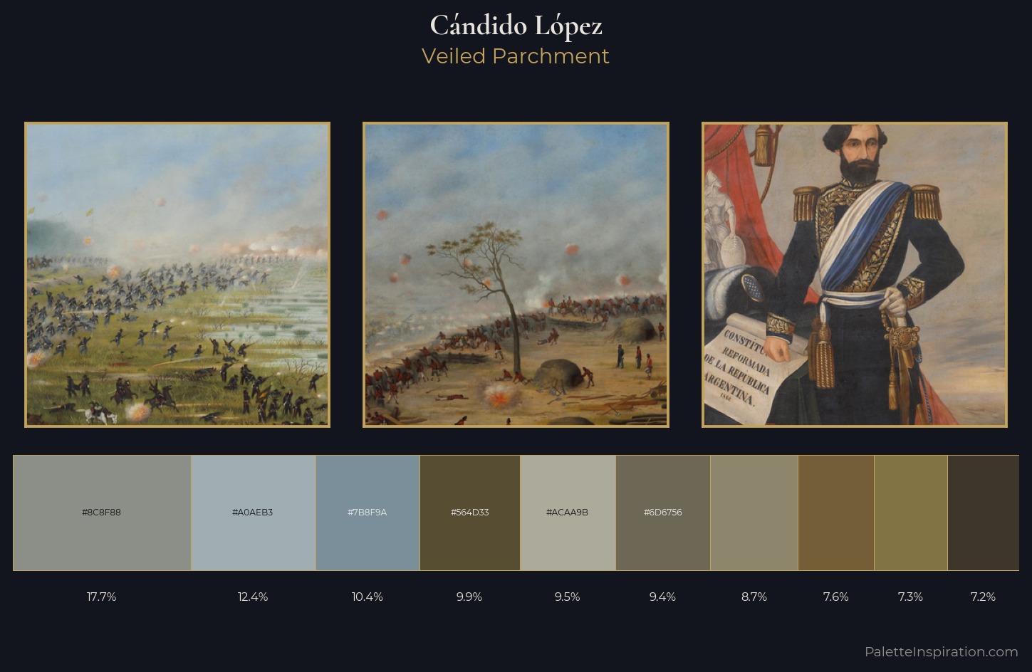Cándido López Palette 1 — Veiled Parchment