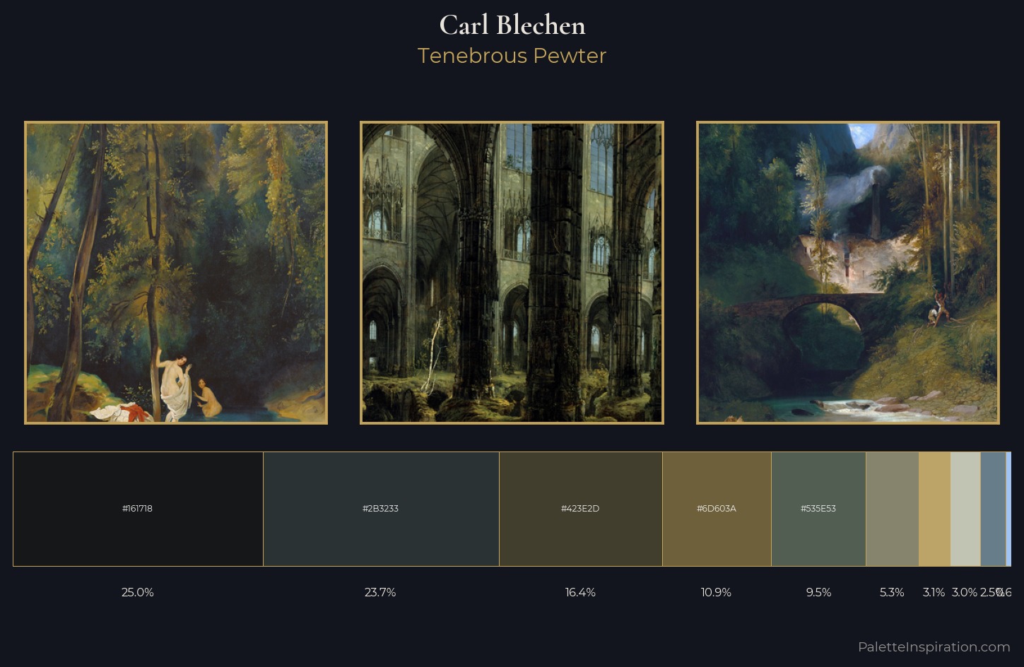 Carl Blechen Palette 5 — Tenebrous Pewter