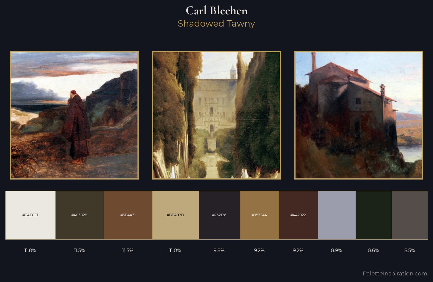 Carl Blechen Palette 6 — Shadowed Tawny