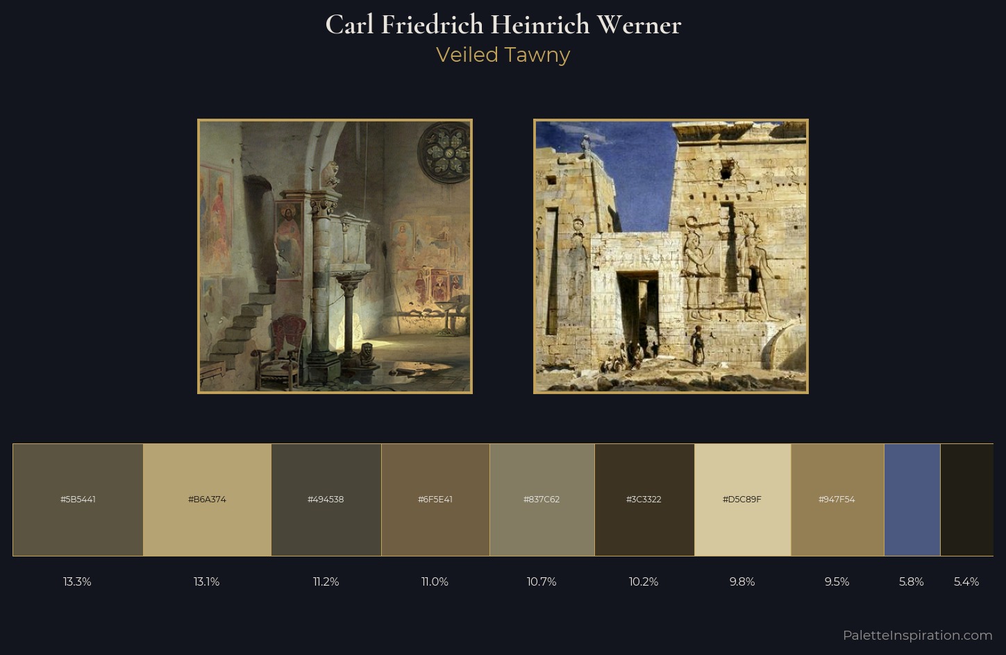 Carl Friedrich Heinrich Werner Palette 1 — Veiled Tawny