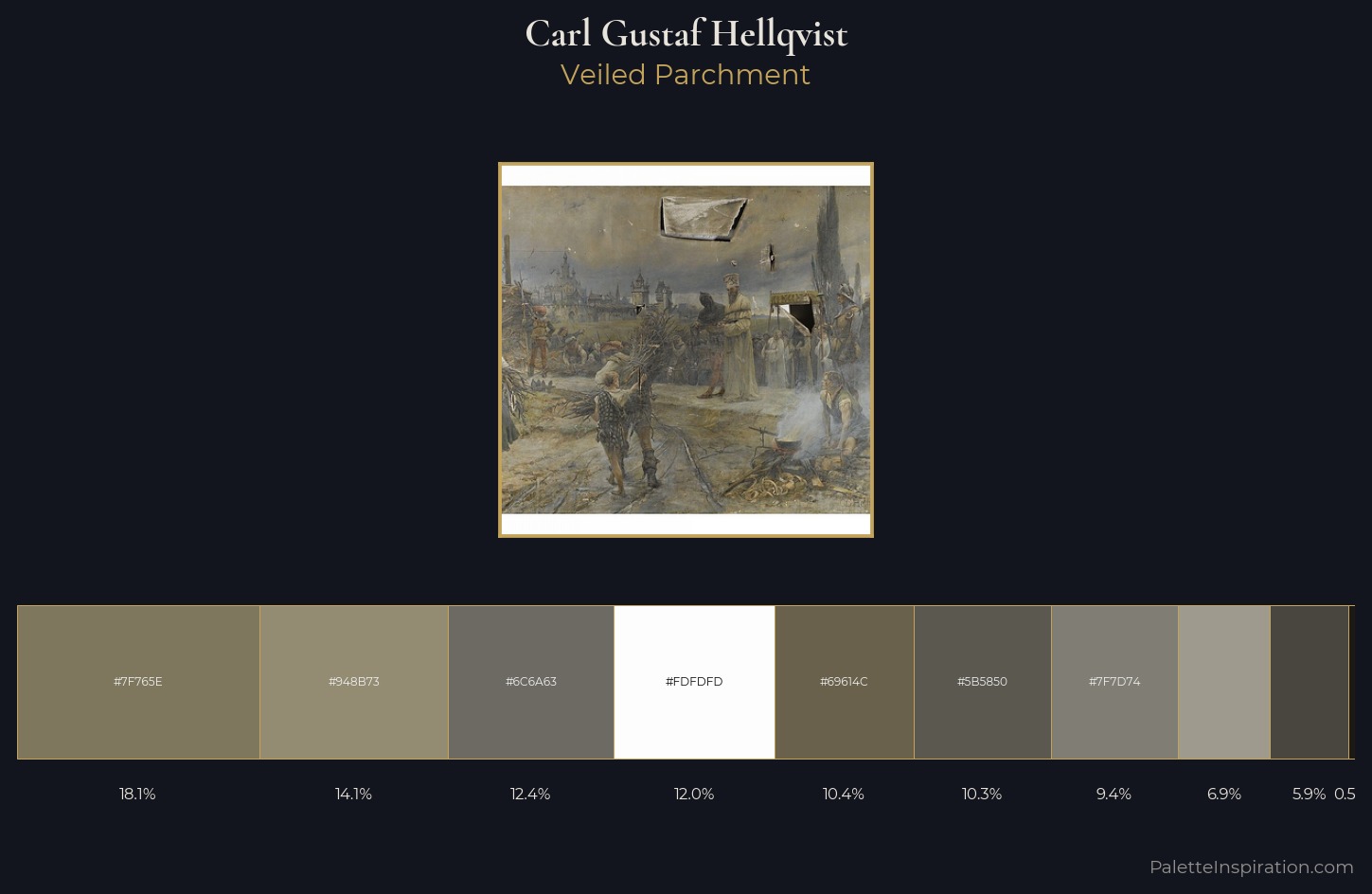 Carl Gustaf Hellqvist Palette 3 — Veiled Parchment