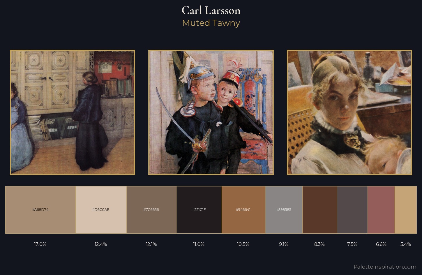 Carl Larsson Palette 12 — Muted Tawny