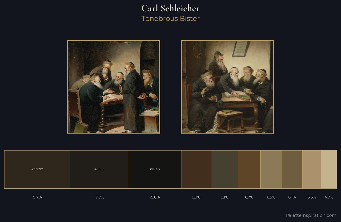Carl Schleicher Palette 1 — Tenebrous Bister