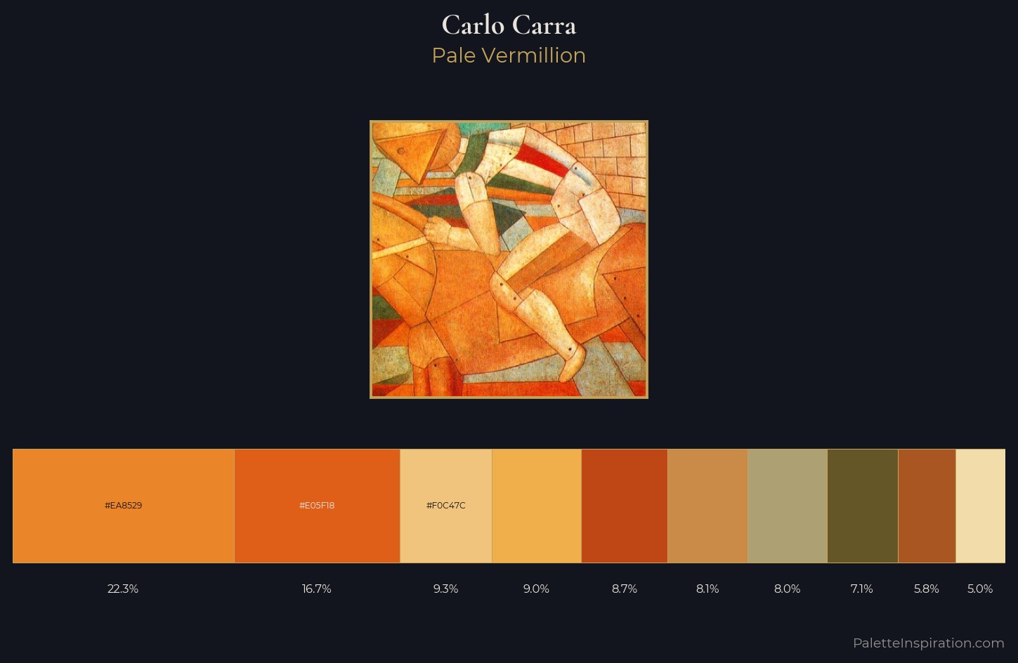 Carlo Carra Palette 3 — Pale Vermillion