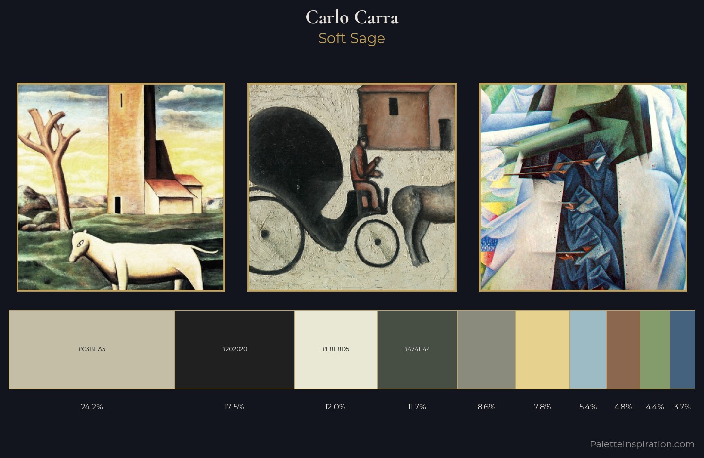 Carlo Carra Palette 6 — Soft Sage