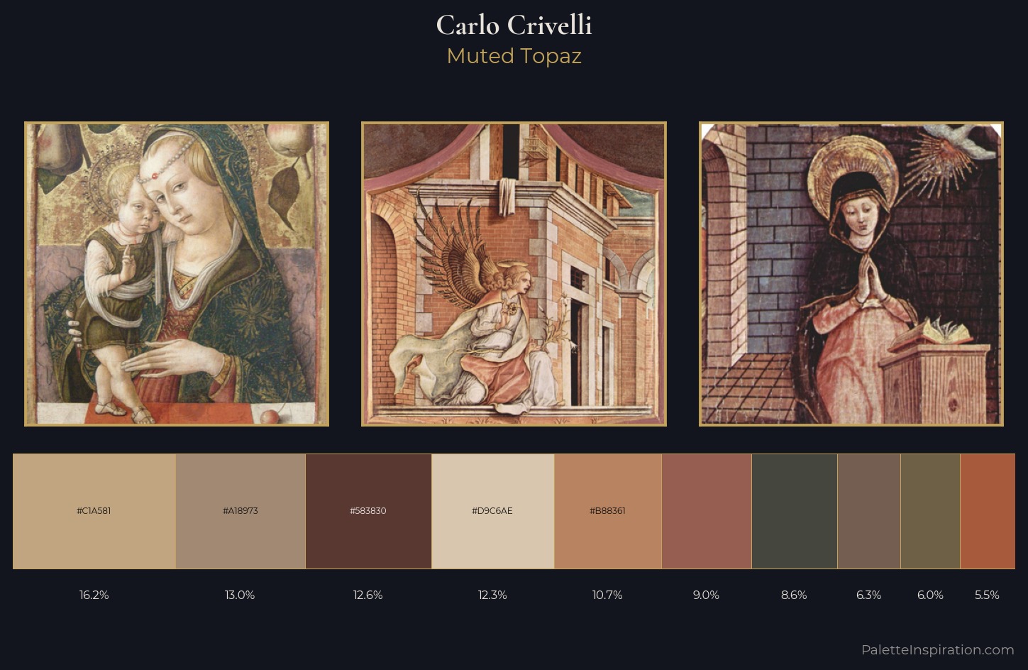 Carlo Crivelli Palette 5 — Muted Topaz
