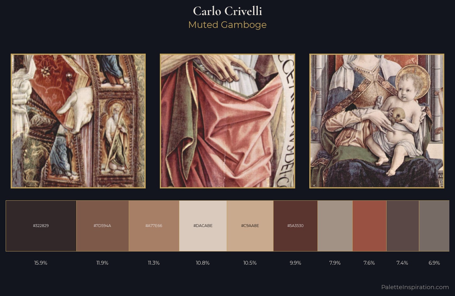 Carlo Crivelli Palette 6 — Muted Gamboge