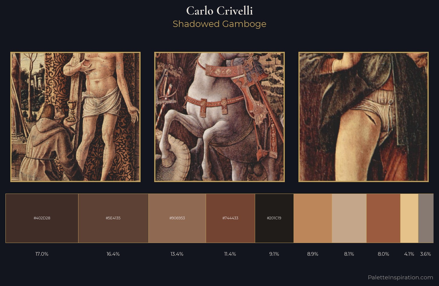 Carlo Crivelli Palette 7 — Shadowed Gamboge