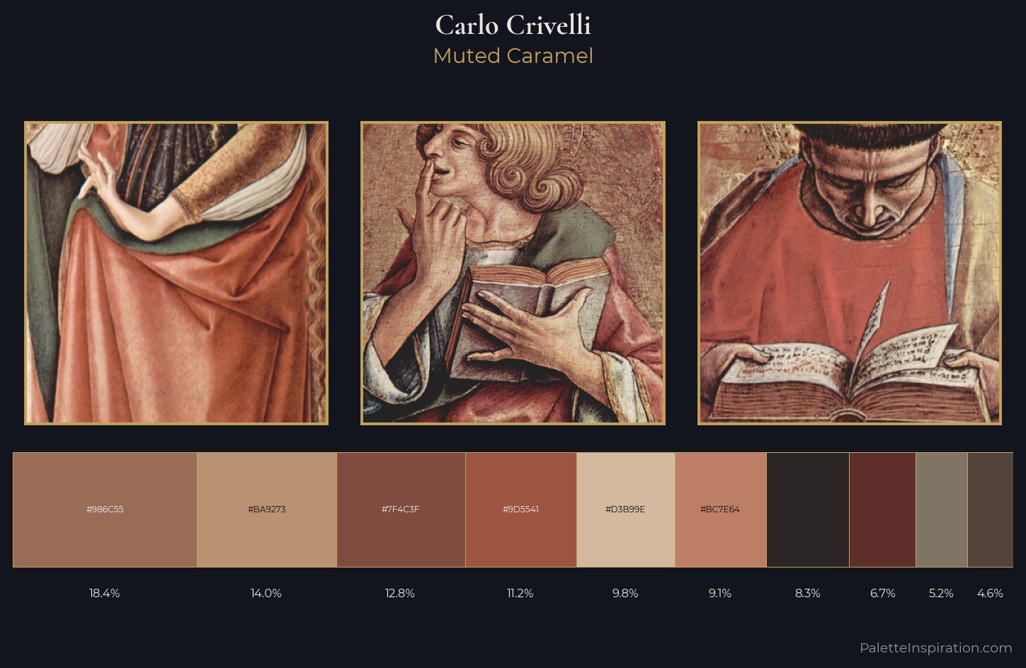 Carlo Crivelli Palette 9 — Muted Caramel