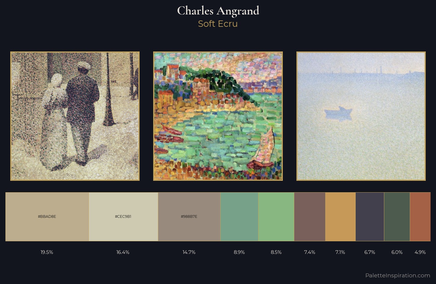 Charles Angrand Palette 2 — Soft Ecru