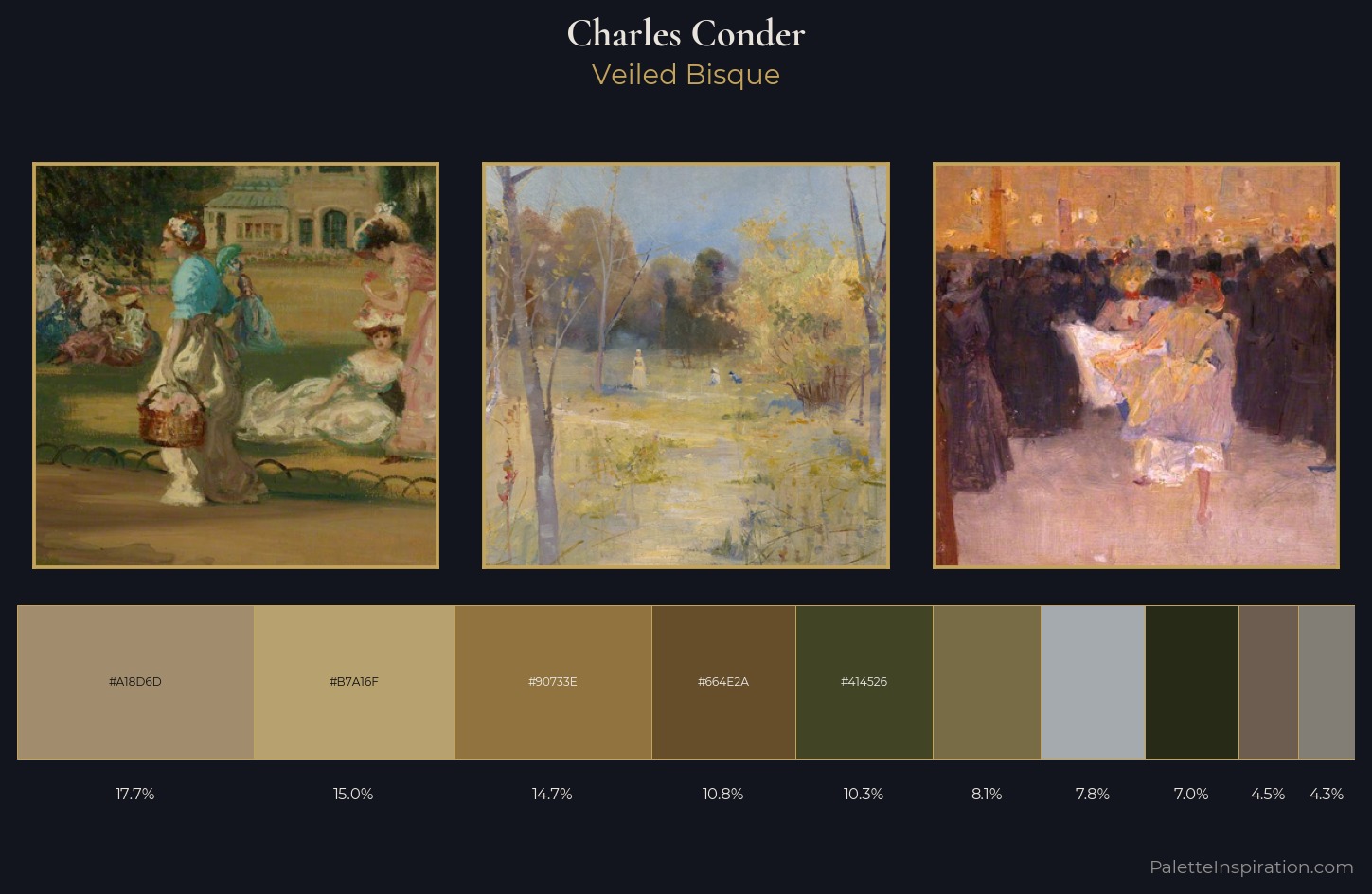 Charles Conder Palette 4 — Veiled Bisque