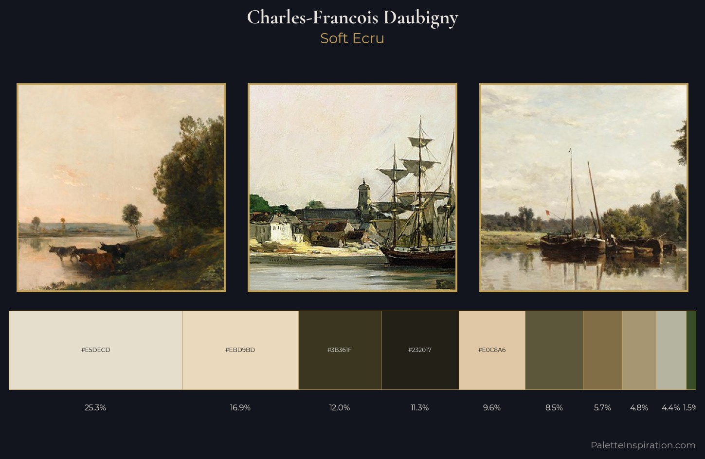 Charles-Francois Daubigny Palette 2 — Soft Ecru