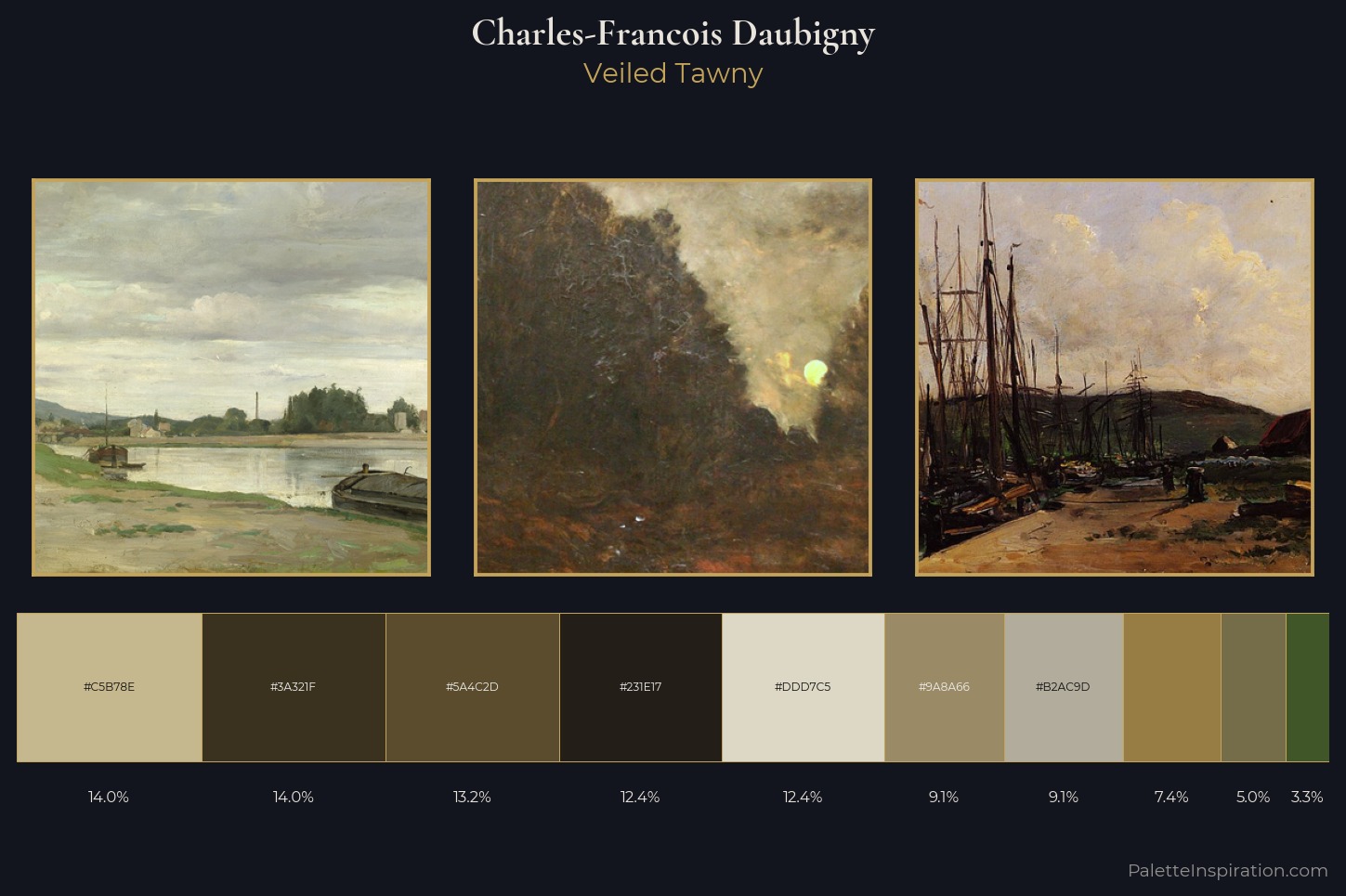Charles-Francois Daubigny Master Palette — Veiled Tawny