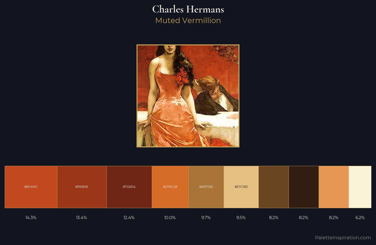Charles Hermans Palette 2 — Muted Vermillion