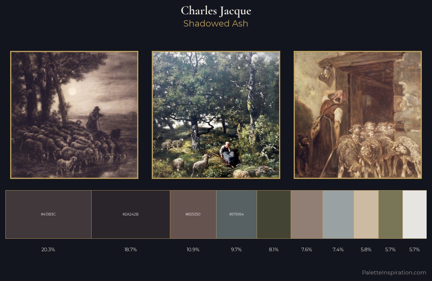 Charles Jacque Palette 3 — Shadowed Ash