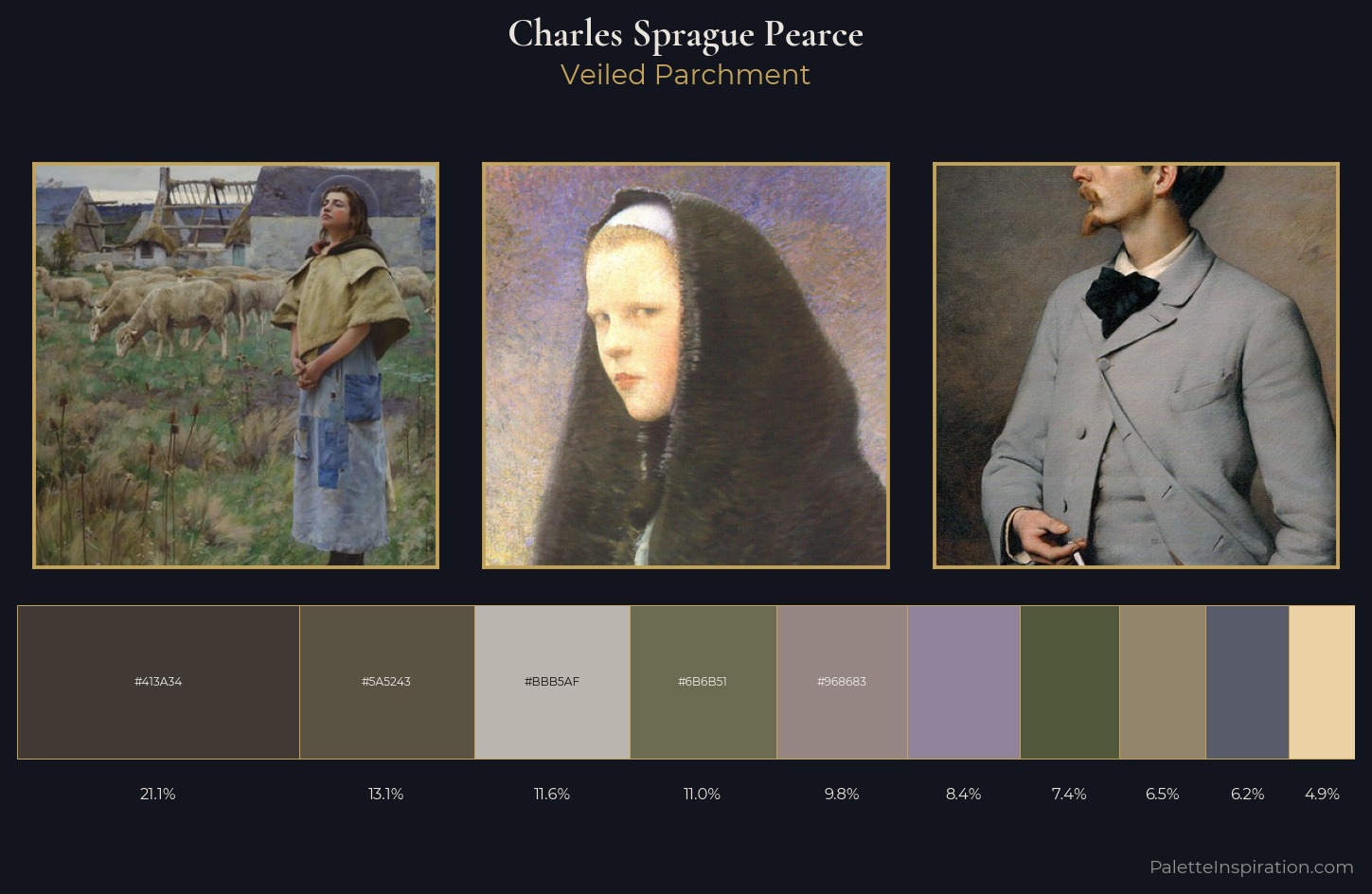 Charles Sprague Pearce Palette 4 — Veiled Parchment