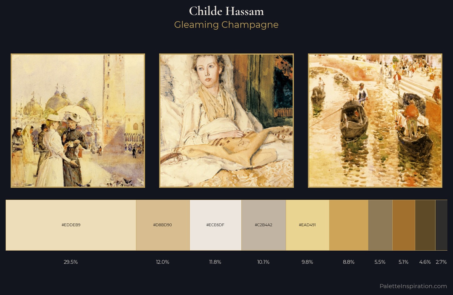 Childe Hassam Palette 1 — Gleaming Champagne