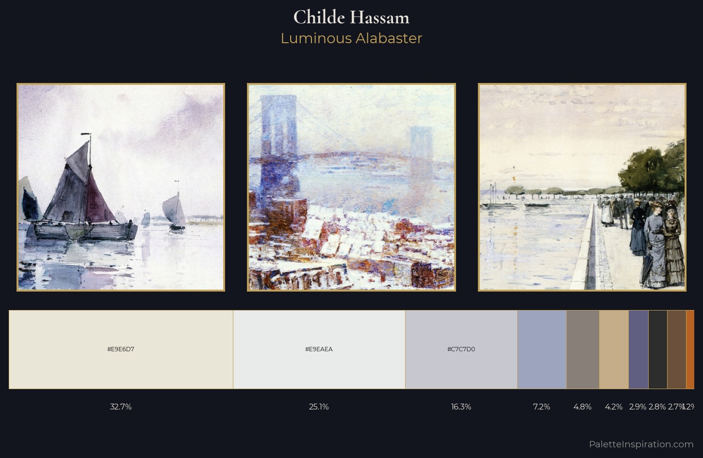 Childe Hassam Palette 3 — Luminous Alabaster