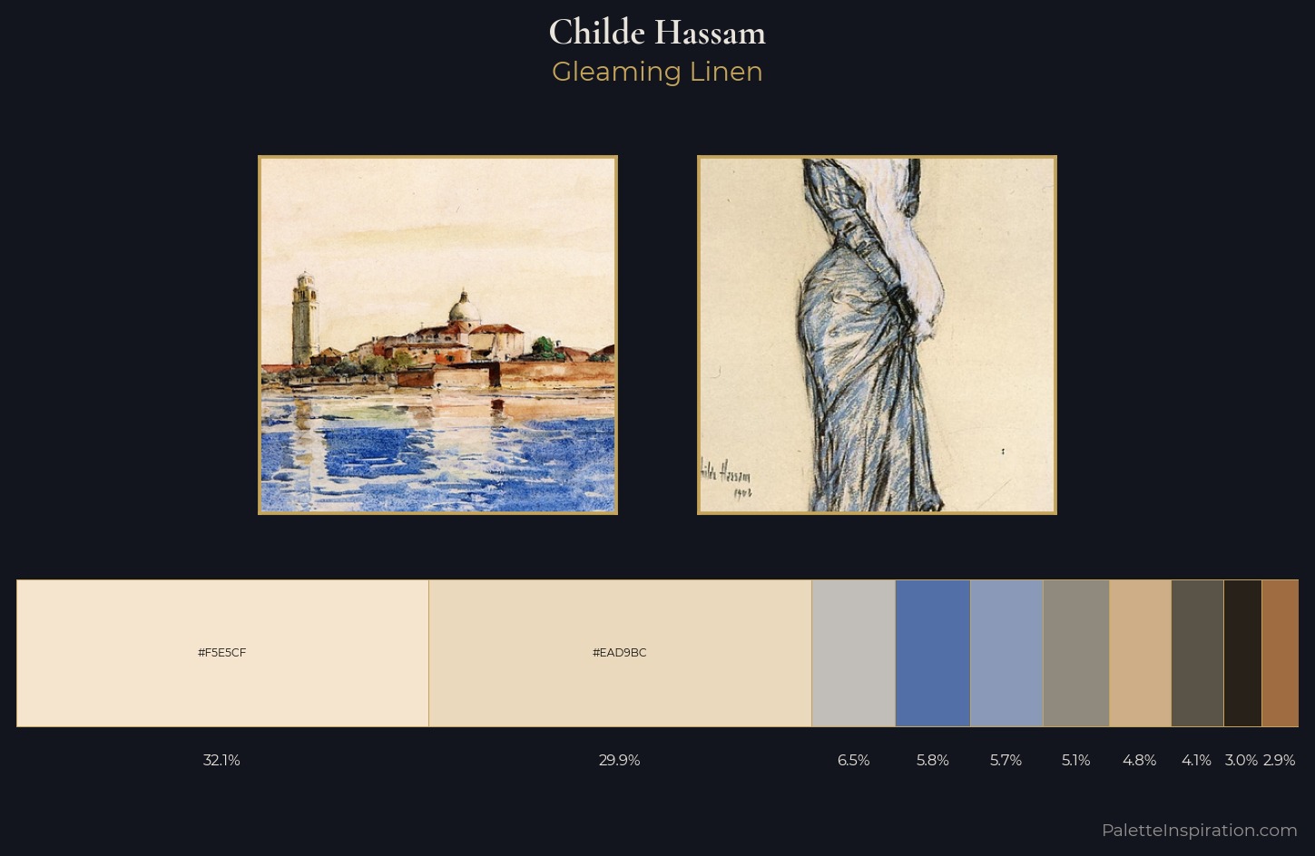 Childe Hassam Palette 5 — Gleaming Linen
