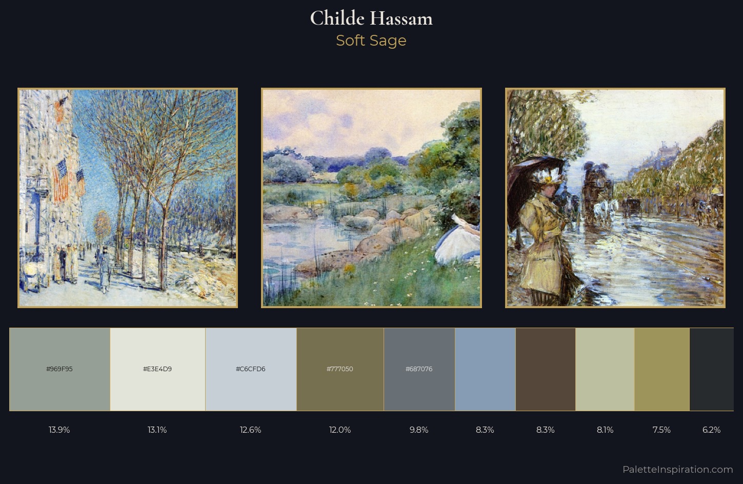Childe Hassam Palette 9 — Soft Sage