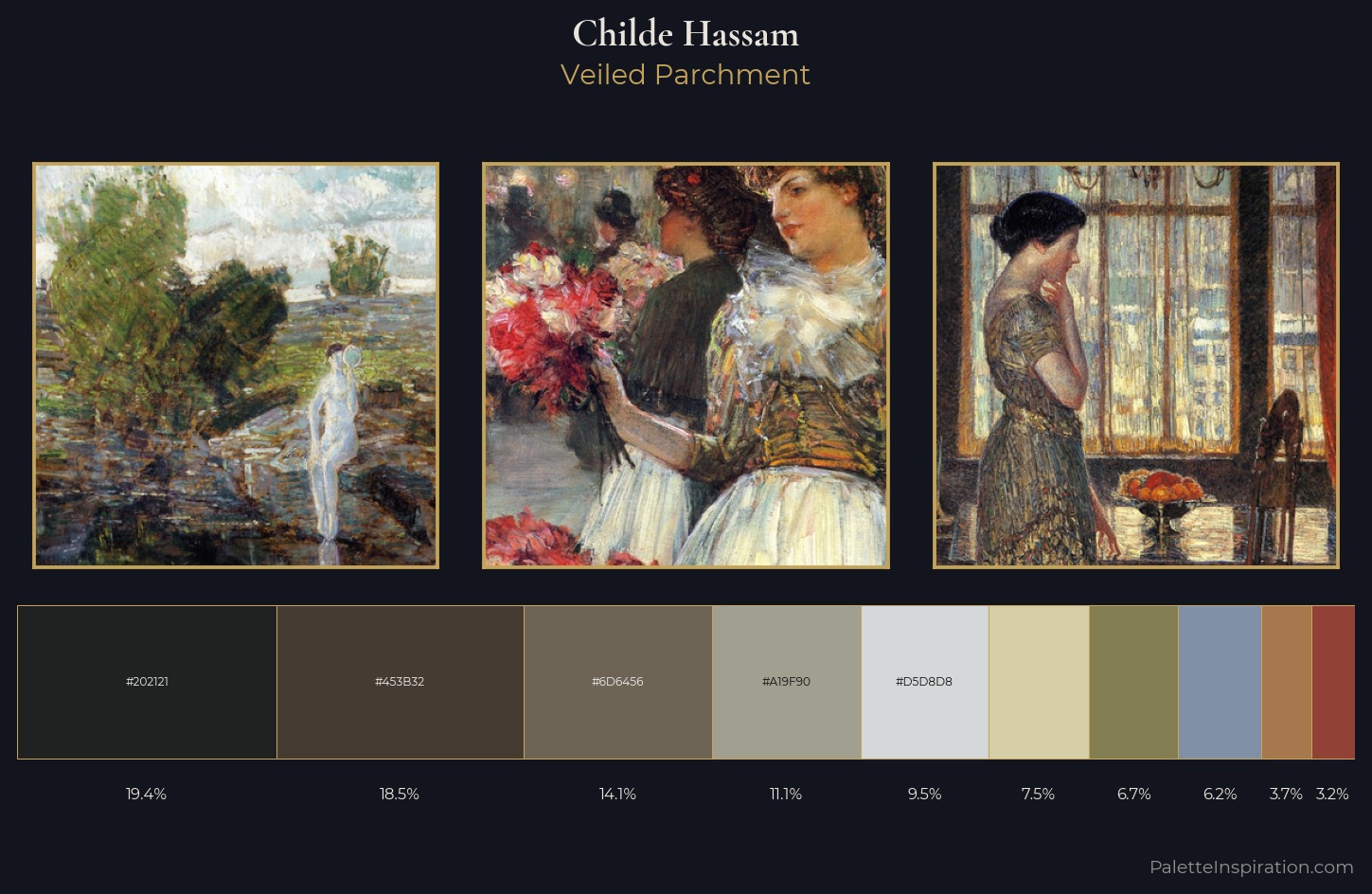 Childe Hassam Palette 19 — Veiled Parchment