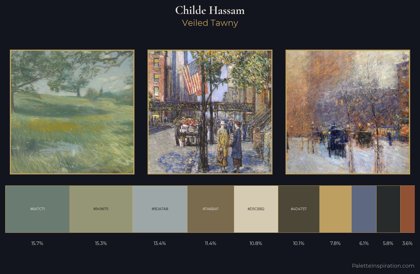 Childe Hassam Palette 20 — Veiled Tawny